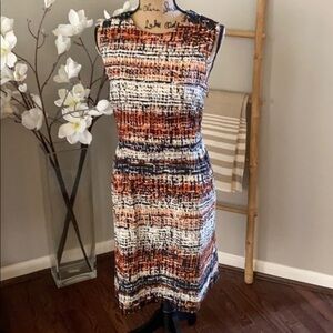 Milly multicolor crisscross open back dress